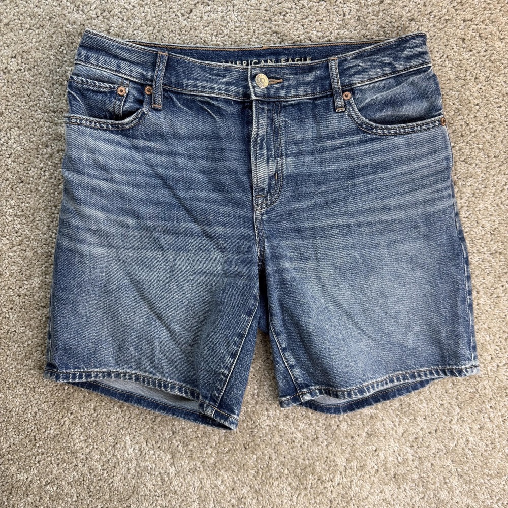 American Eagle Outfitters Bermuda Shorts Womens 2 Blue Denim Strigid Stretch